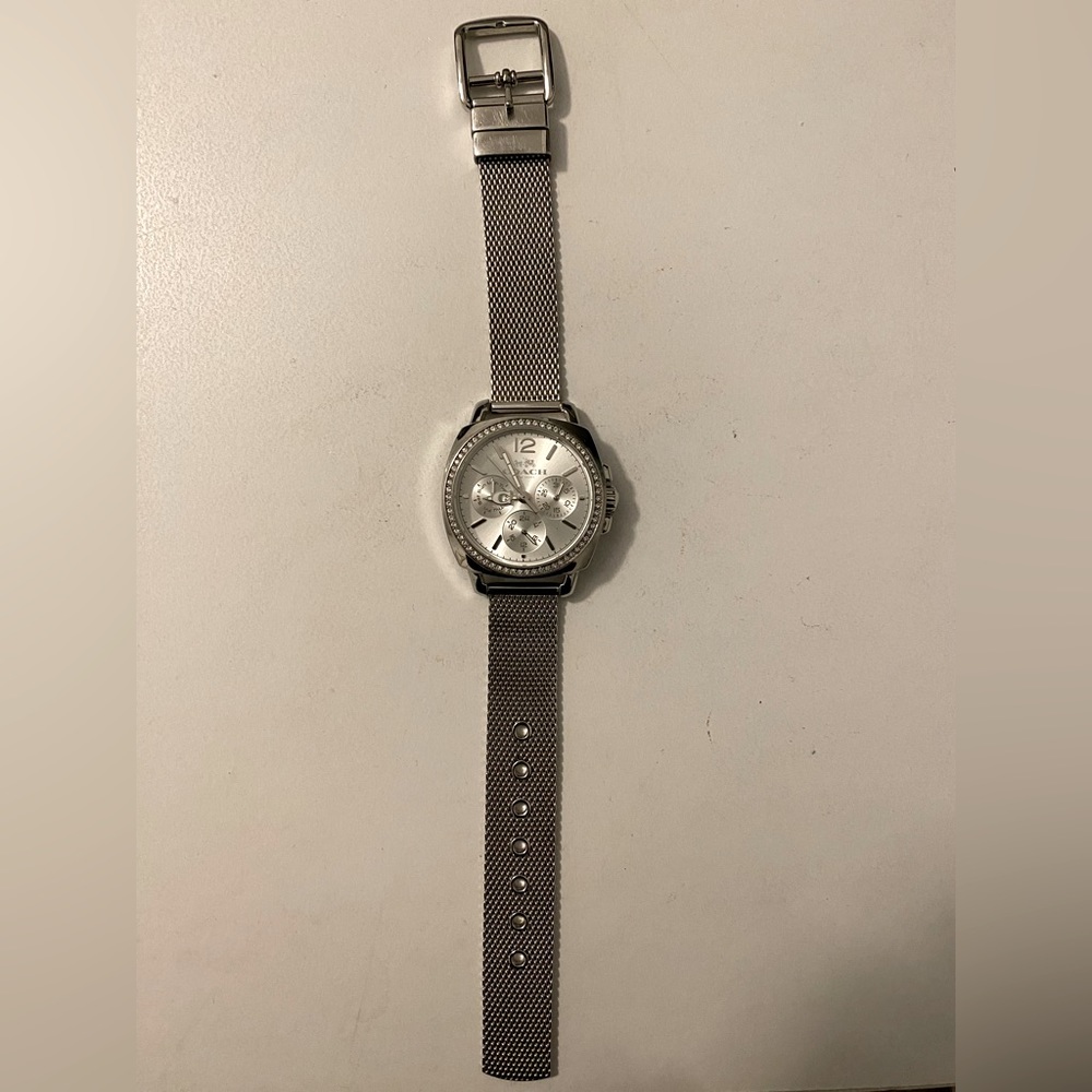 Silver COACH Boyfriend Watch